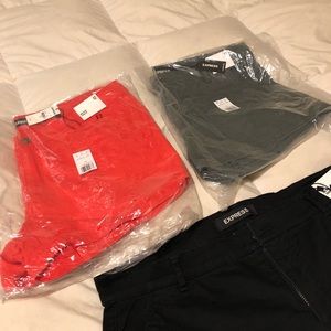 Express Womens Mid Rise Twill Trouser Shorts SZ 12